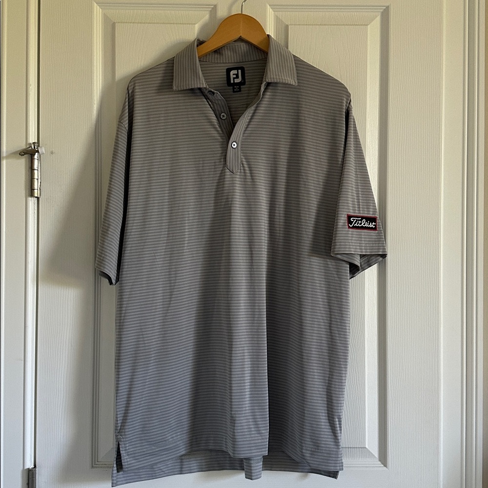 Titleist Men's Polo in Gray Stripes